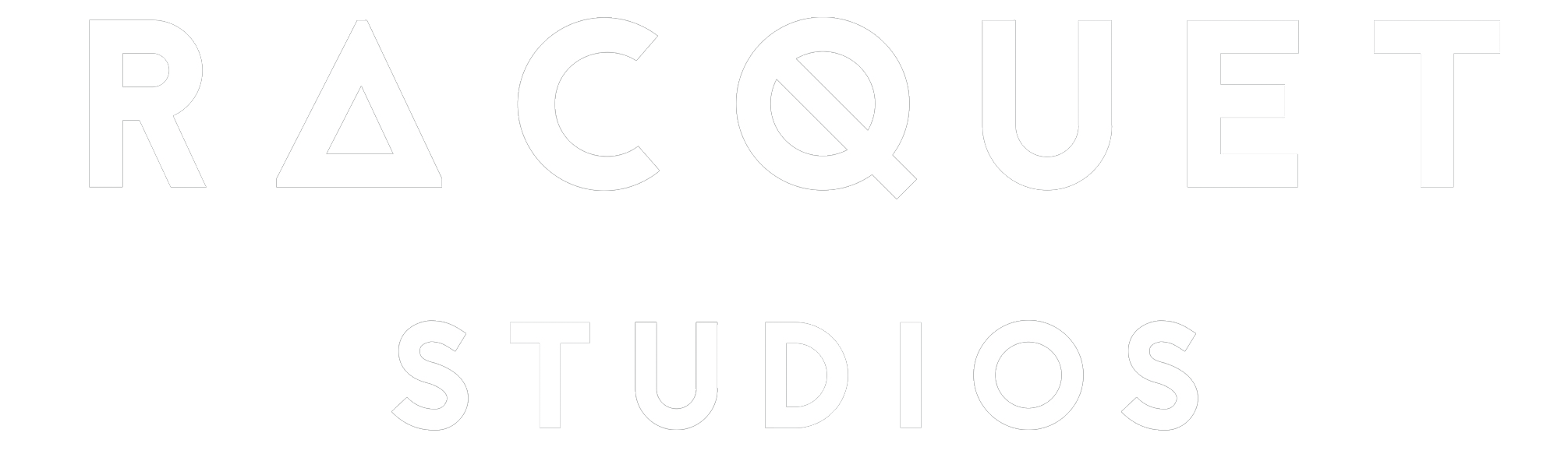 Racquet Studios Logo White